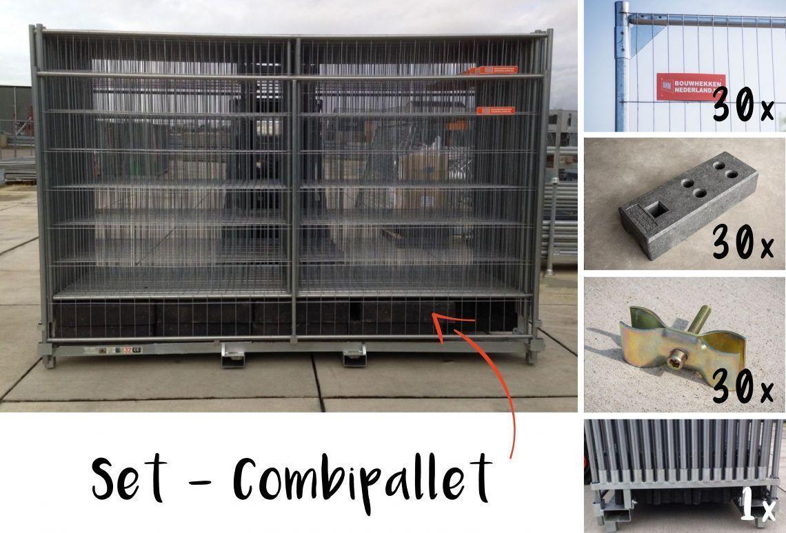 30 x Bouwhek Anti-Climb, Kunststof voet 25, Koppeling standaard in een Combipallet 30