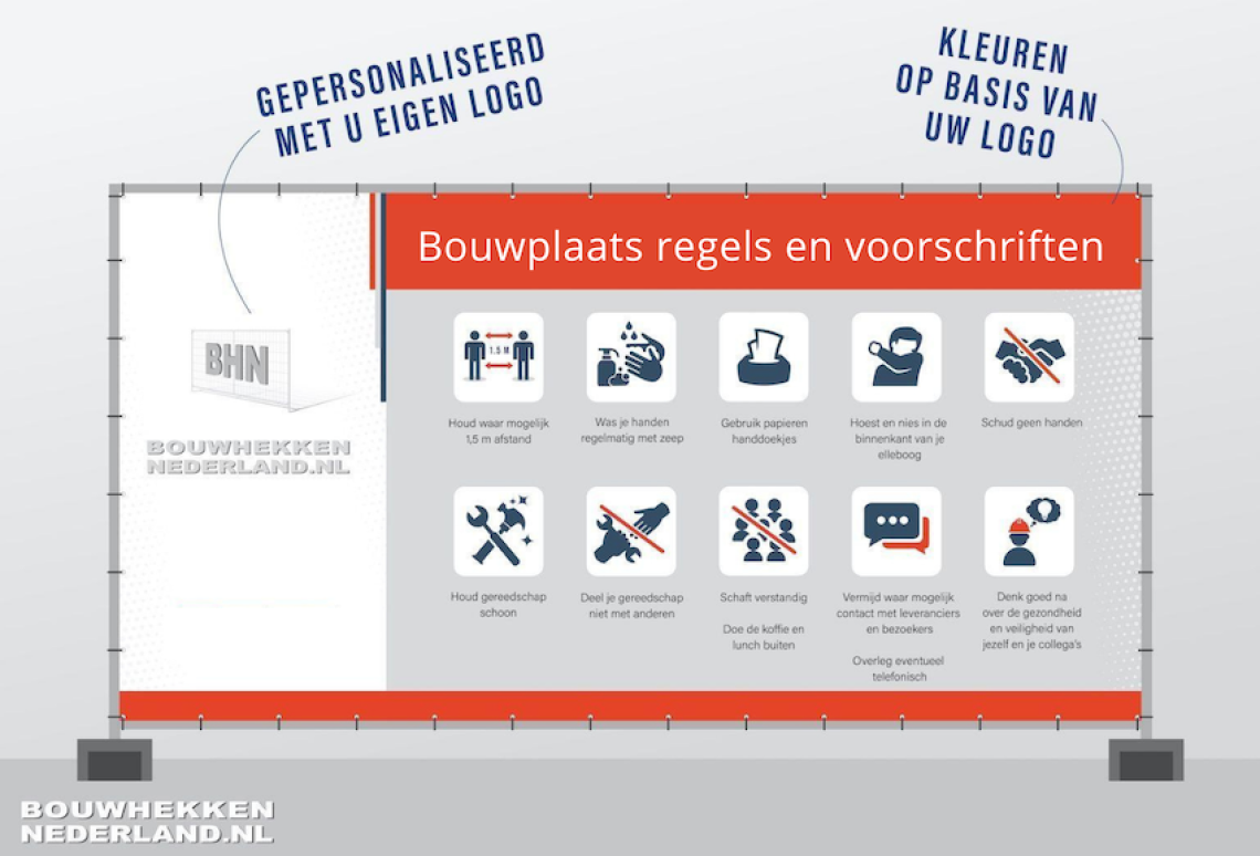 Bouwhekdoek regels en voorschriften - mesh