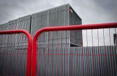 Bouwhekdeur dubbele voertuig deur - anti-climb rood