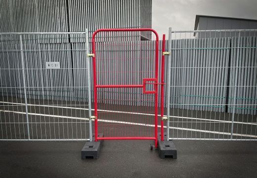 Bouwhekdeur anti-climb rood