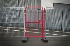 Bouwhekdeur anti-climb rood