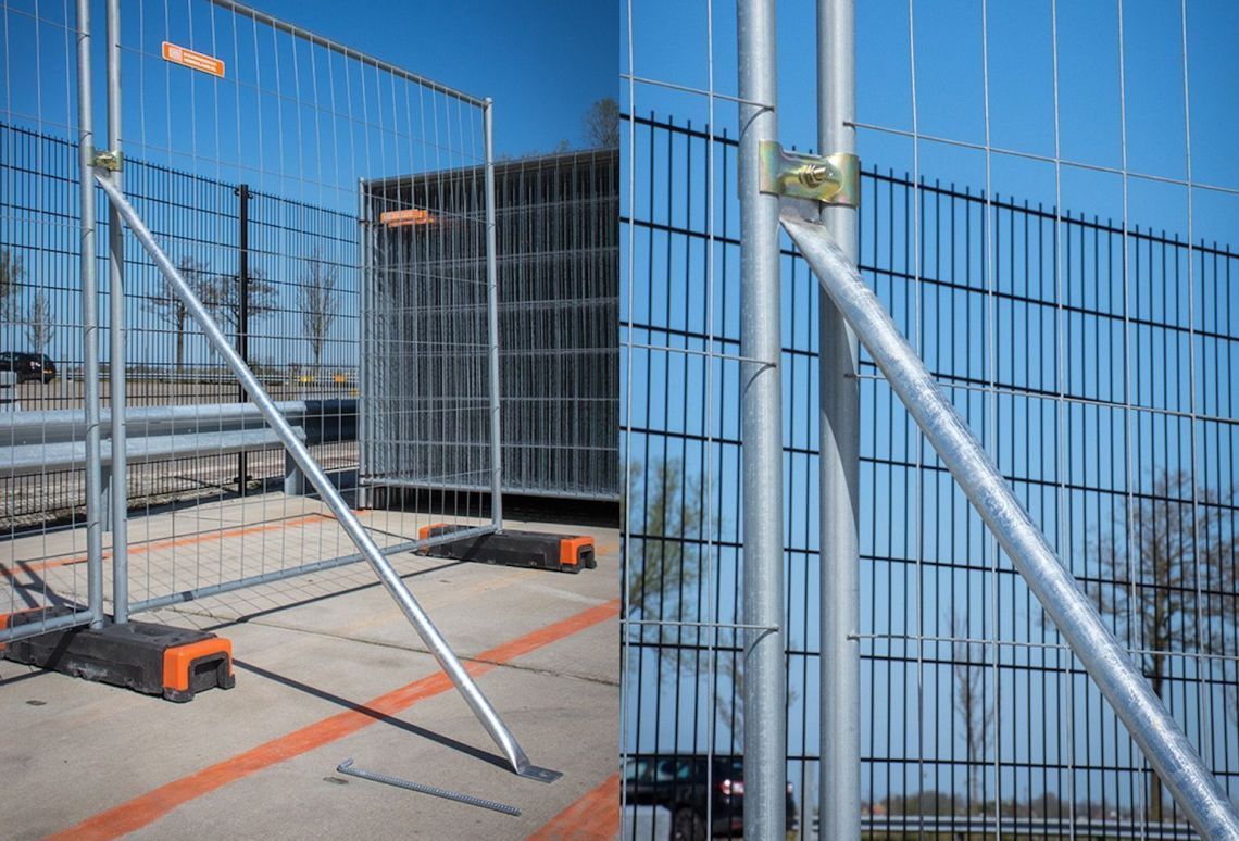 Schoor met de grondpin | Geschikt voor bouwhekken