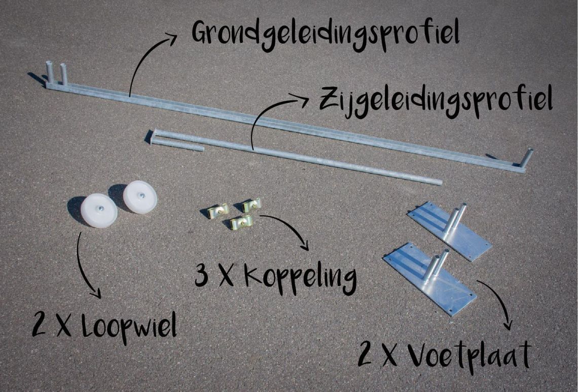 Bouwhek schuifpoort set