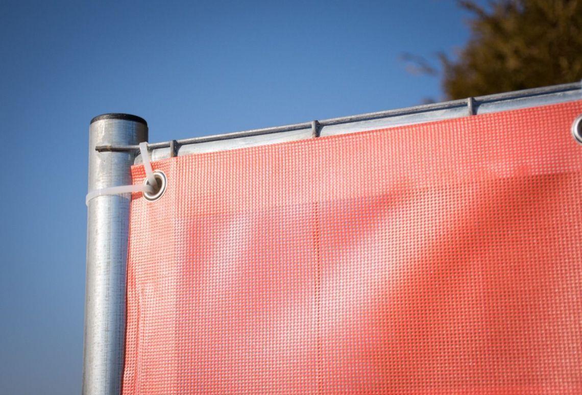 Bouwhekbanner 120 | Meshdoek structuur