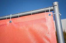 Bouwhekbanner 220 | Bevestigd doormiddel van tie wraps