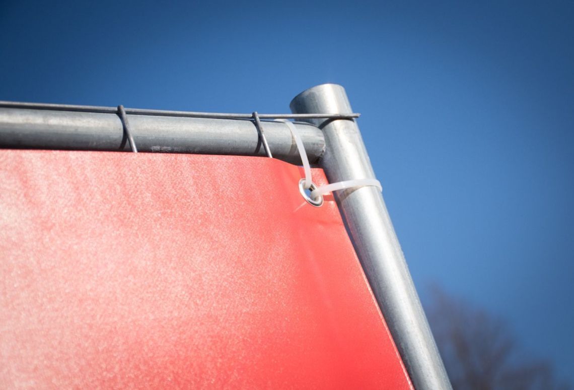 Bouwhekbanner - Materiaal: PVC