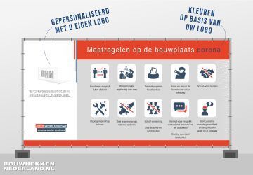 Bouwhekbanner | Bouwplaats Maatregelen Bouwhekbanner | Bouwplaats Maatregelen