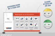 Bouwhekbanner | Bouwplaats Maatregelen | Gepersonaliseerd