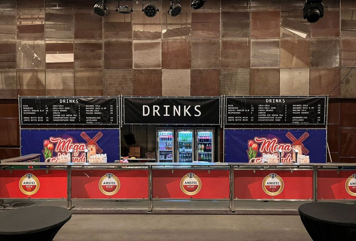 Bouwhekbanner | 100 als opzetbanner inclusief Bouwhek | 100 HH