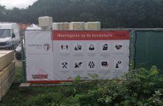 Voorbeeld | Gepersonaliseerde Bouwhekbanner - Bouwplaats Maatregelen