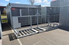 Combipallet HD | Veilig en gemakkelijk voor 30 bouwhekken, voeten klemmen en schoren