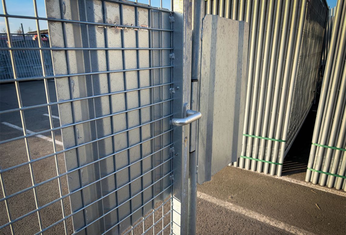 Bouwhek vluchtpoort - binnenzijde deurklink