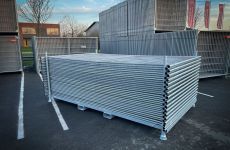 laadplatform bouwhekken | horizontaal | versterkt | gevuld met bouwhekken zijkant