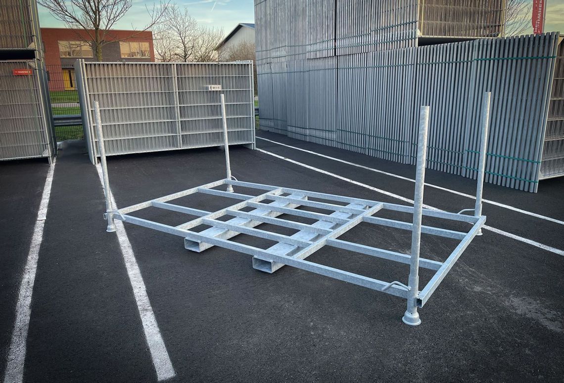 laadplatform bouwhekken | horizontaal | versterkt zijkant