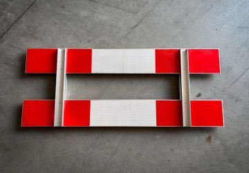 schrikhekplanken enkelzijdig bedrukt 1,5m lengte