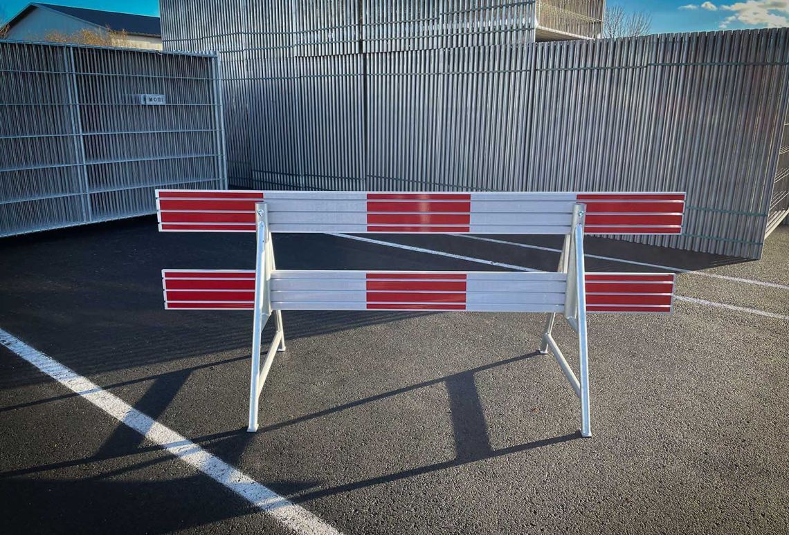 Schrikhek 2,5 meter | aluminium | dubbelzijdig bedrukt | achterkant