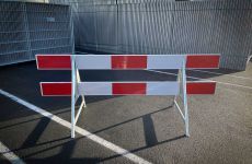 Schrikhek 2,5 meter | aluminium | dubbelzijdig bedrukt | voorkant