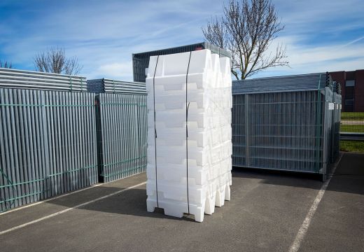 Water barrier gevuld 24 stuks wit pallet