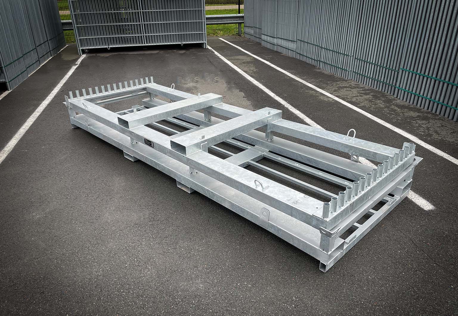 Transportpallet | Bouwhekvoeten gecombineerd met Transportpallet 30